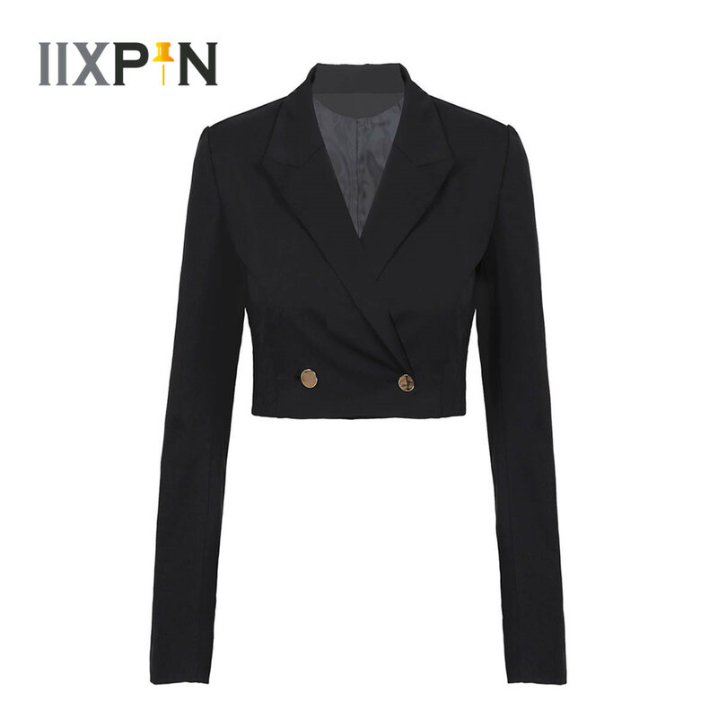 Women Blazers Jacket Long Sleeve Femme Solid Color Coat Short Lapel Blazer Tops Office Ladies Work Business Suit Casual Outwear
