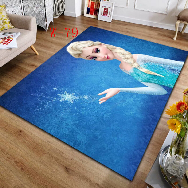 Disney-alfombras suaves de Frozen para sala de estar, alfombrillas antideslizantes para dormitorio, alfombra de absorción de agua, alfombra de puerta para exteriores