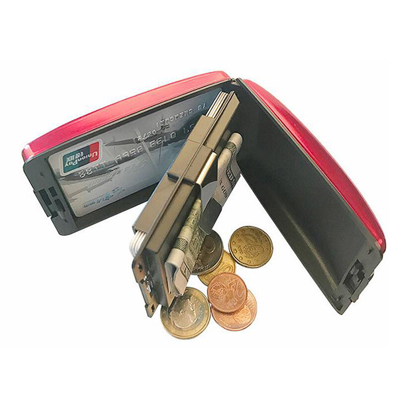 1pc alluminio Bankcard blocco custodia rigida portafoglio carta di credito scansione anti-rfid proteggi porta carte portafoglio in alluminio Dropshipping