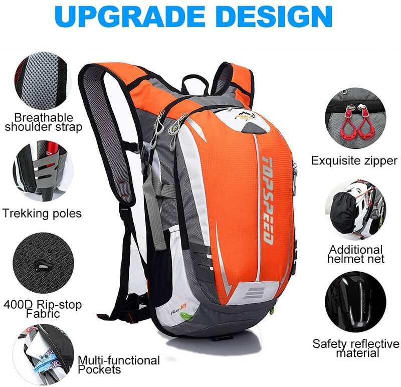 18L ultralekki plecak sportowy outdoorowy do wspinaczki, turystyki pieszej, biegania, jazdy na rowerze, nawodnienia, wodoodporny