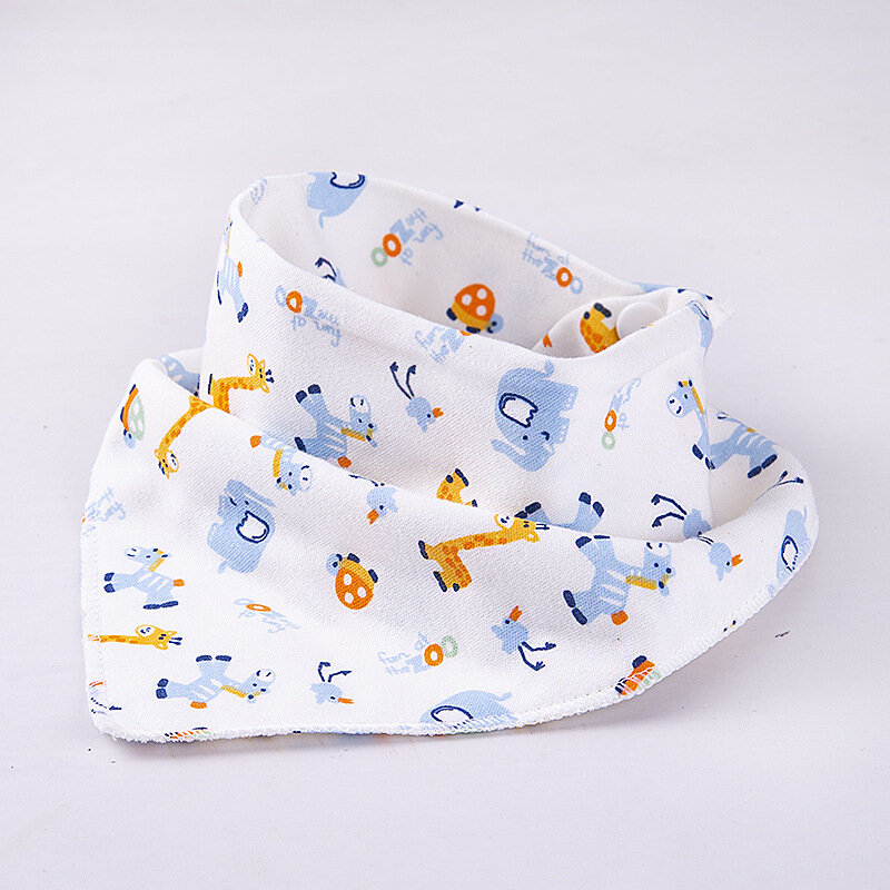 5pcs Baby Saliva Towel Cotton Couble Button Waterproof Children's Bib Children's Scarf