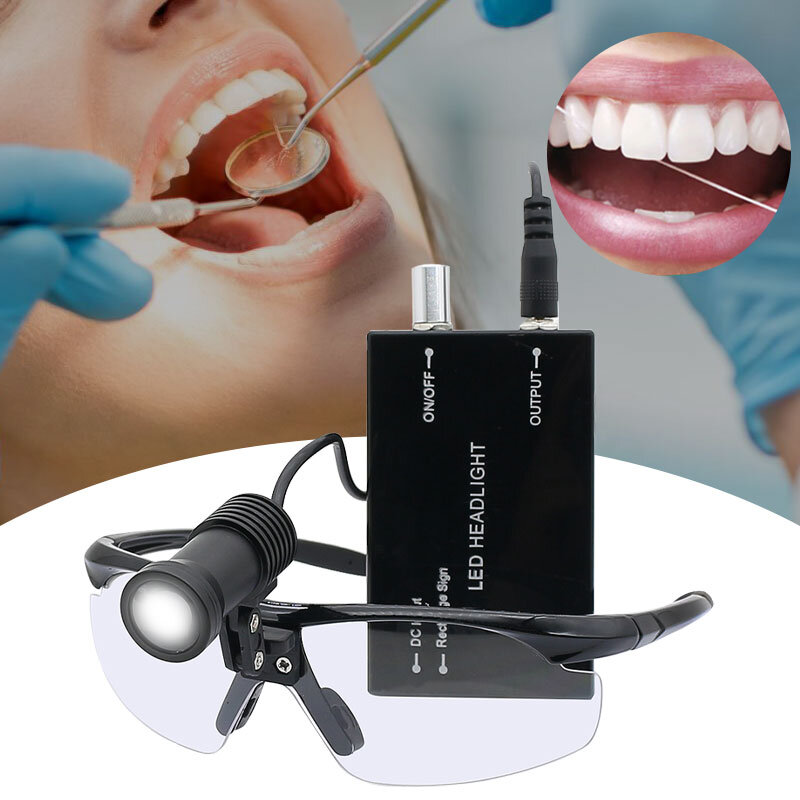 Led lux dental lupa cabeça luz de alta intensidade 15000-30000 dentista farol farol cirúrgico para a cirurgia