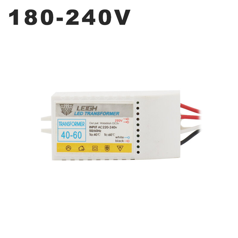 Transformador electrónico Led de bajo voltaje, controlador de fuente de alimentación de 15ma para diodo emisor de luz, 220V a DC3V, 1 a 80 unidades