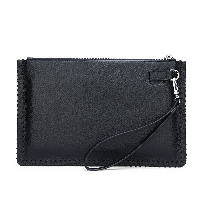 Men's Genuine Leather Envelope Bag New Design Day Clutch Male Business Handbag iPad Messenger Case Travel Bag for Man