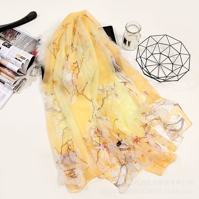 Bufanda de seda de hielo con protección solar para mujer, chal fino con microaire acondicionado, 180x140cm