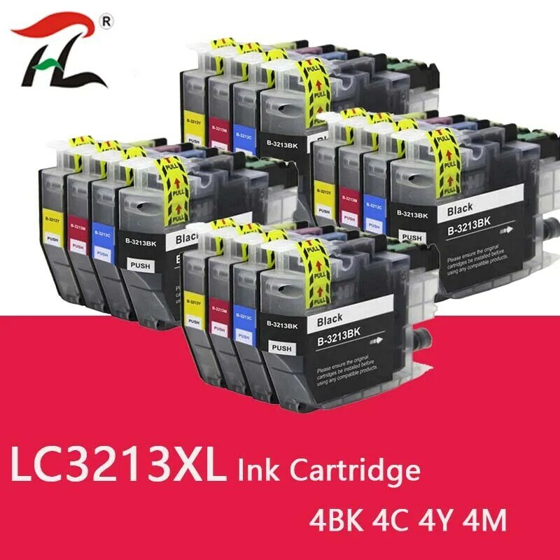 Cartucho de tinta Compatible con LC3211, LC3213, para Impresoras Brother DCP-J772DW, DCP-J774DW, MFC-J890DW, LC 3211, lc3213