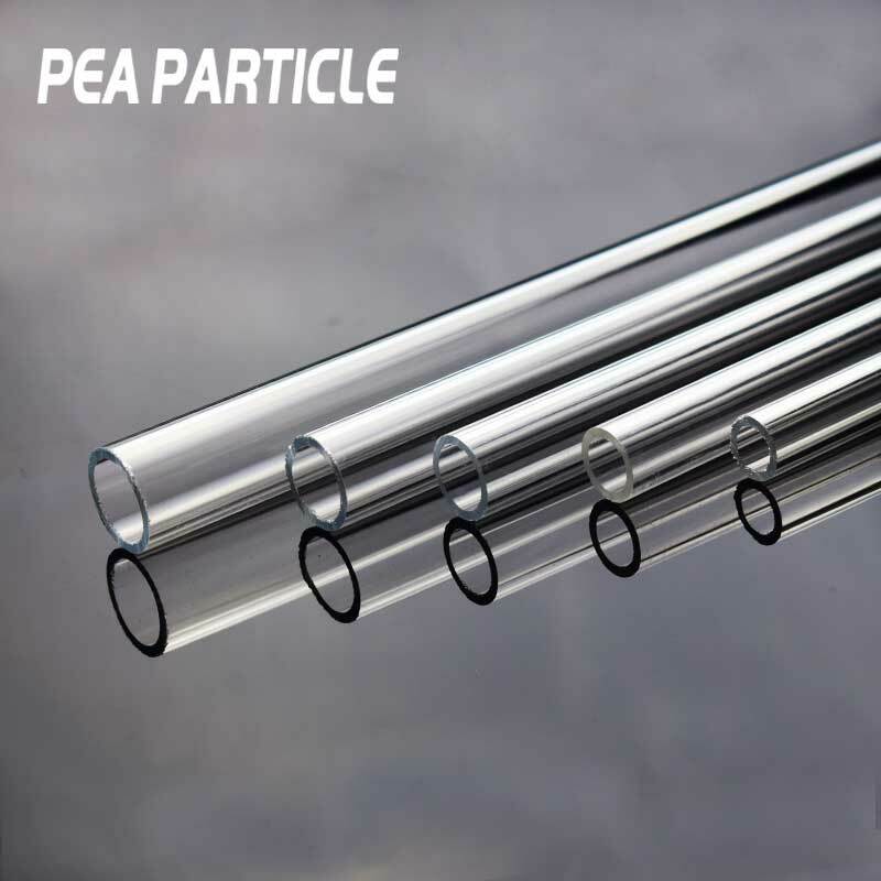 Kacang Partikel Pc Air Pendingin Keras Transparan Tabung 50Cm OD 10Mm 12Mm 14Mm 16Mm 18mm 20Mm Acrylic Pipa Air