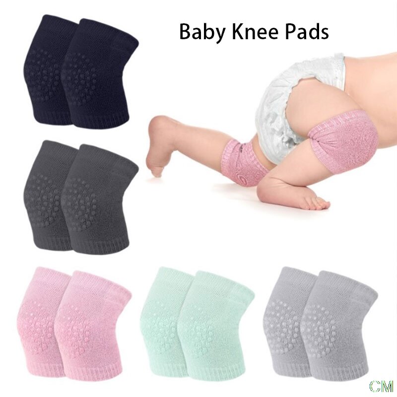 Bantalan Lutut Bayi Katun Pelindung Bantal Siku Merangkak Anak-anak Bantalan Lutut Pendek Anak-anak Merangkak Anti Selip Kaus Kaki Penutup Lutut Bayi Bayi