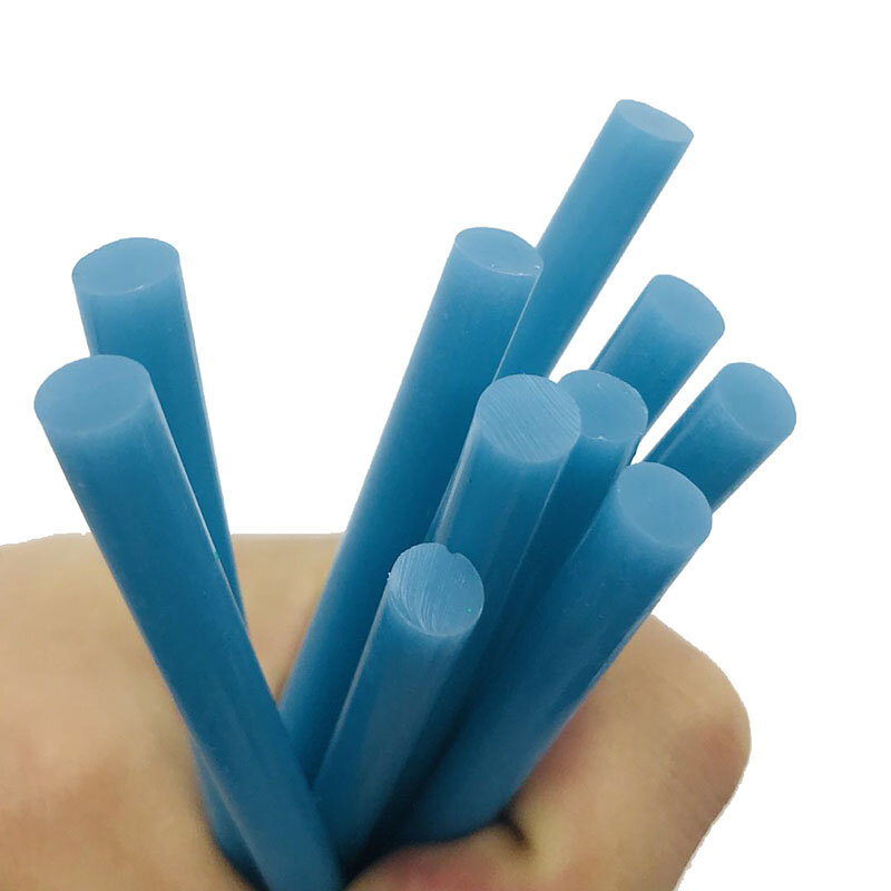 10 pçs cor azul 7mm quente melt cola varas para pistola de cola elétrica carro áudio artesanato reparação varas adesivo vedação vara cera