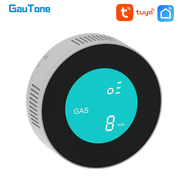 GauTone PA210W Tuya Sensor Gas Wifi Mudah Terbakar Detektor Kebocoran Gas Alam Sensor Alarm Rumah Pintar untuk Rumah
