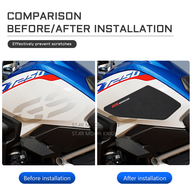 Motorcycle side fuel tank pad For BMW R1200GS R1250GS R 1250 GS 2017 - 2021 Tank Pads Protector Stickers Knee Grip Traction Pad