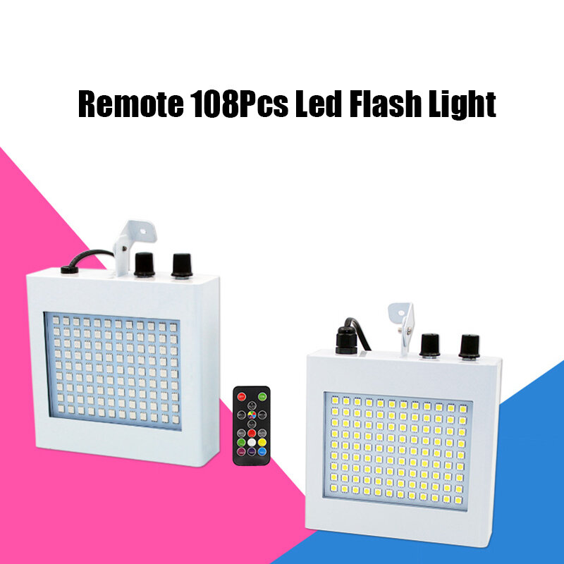 Remote 108pcs LED Strobe Light Mini Star Strobe LED Night Club Bar Disco Music Sound Activated Party Strobe Light /LED Fash Lamp