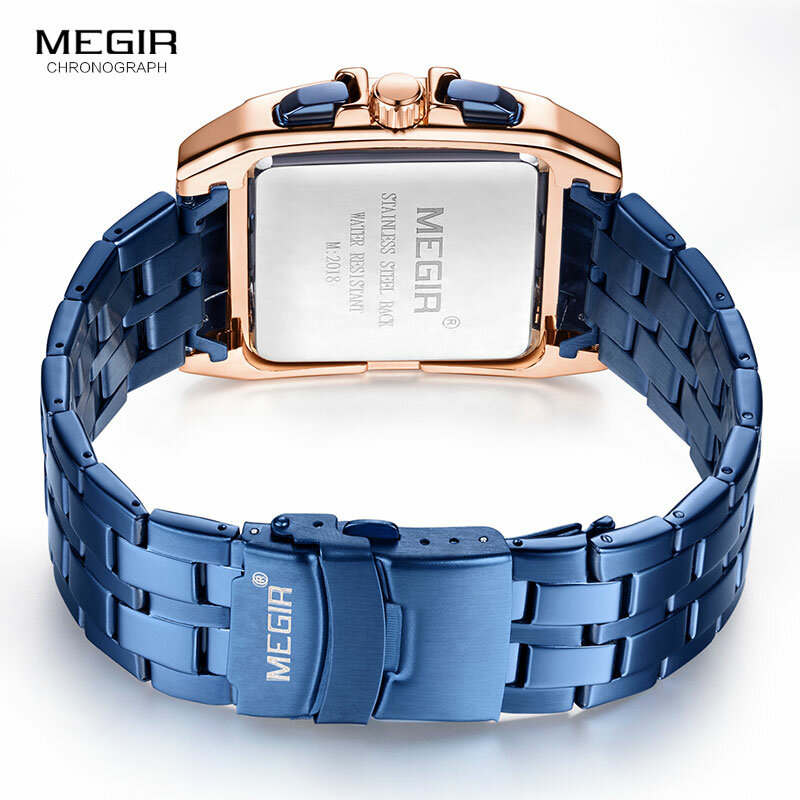 MEGIR nouvelle montre pour hommes Top marque en acier inoxydable étanche lumineux Quartz montre hommes mode chronographe hommes montre de sport