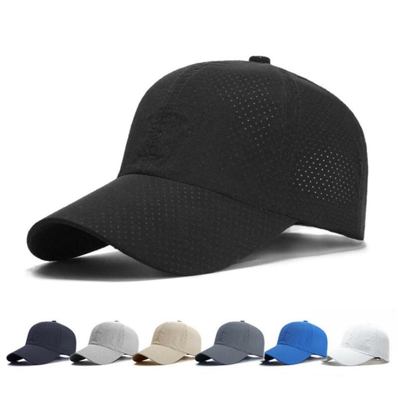 Verão unisex secagem rápida respirável boné de beisebol chapéu para golfe pesca caminhadas