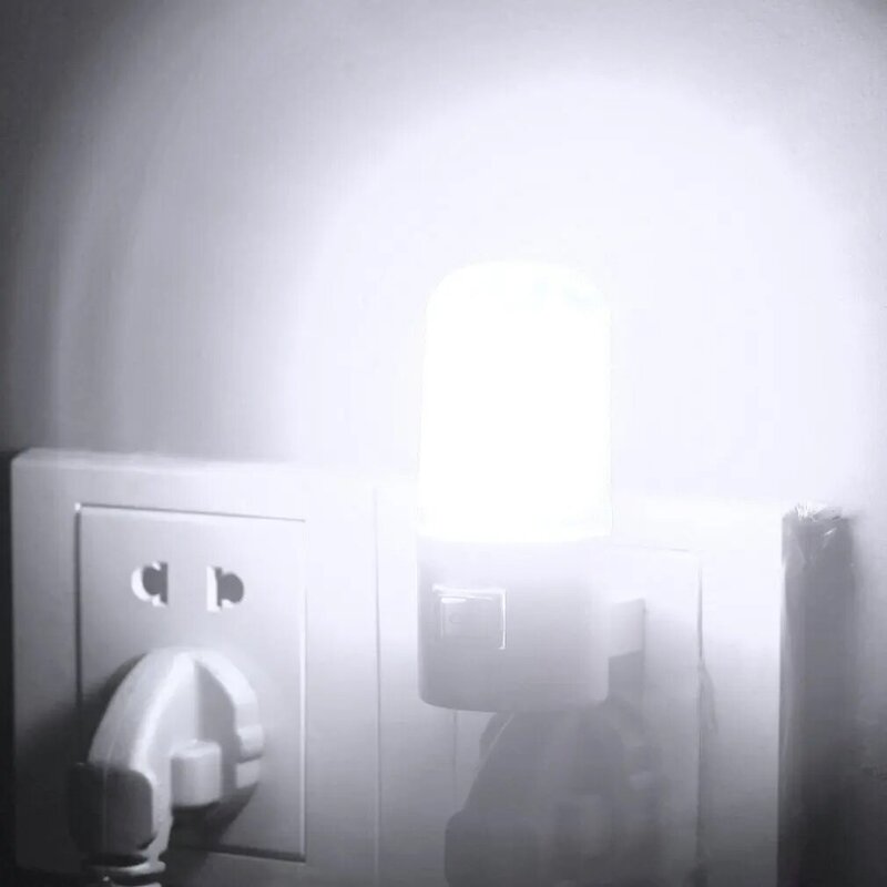 1W 4 LED ห้องนอนโคมไฟกลางคืน US ปลั๊ก AC ปลั๊กติดผนังประหยัดพลังงานไฟตกแต่งของขวัญเด็ก