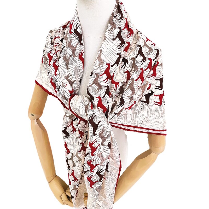 130cm Square Scarf Luxury Large square scarf shawl with silk curled edge for women Kerchief Scarves For Ladies Fashion Shawl