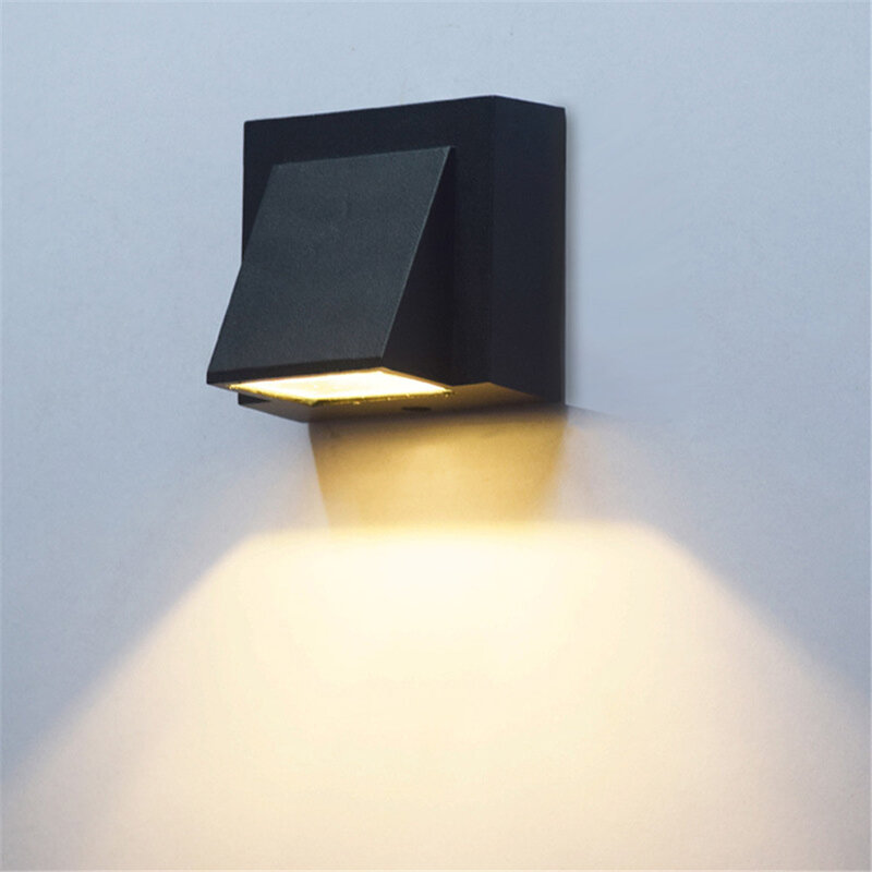 Lámpara LED de pared de un solo cabezal, iluminación, exterior, AC110, 220V, 5W 10W COB