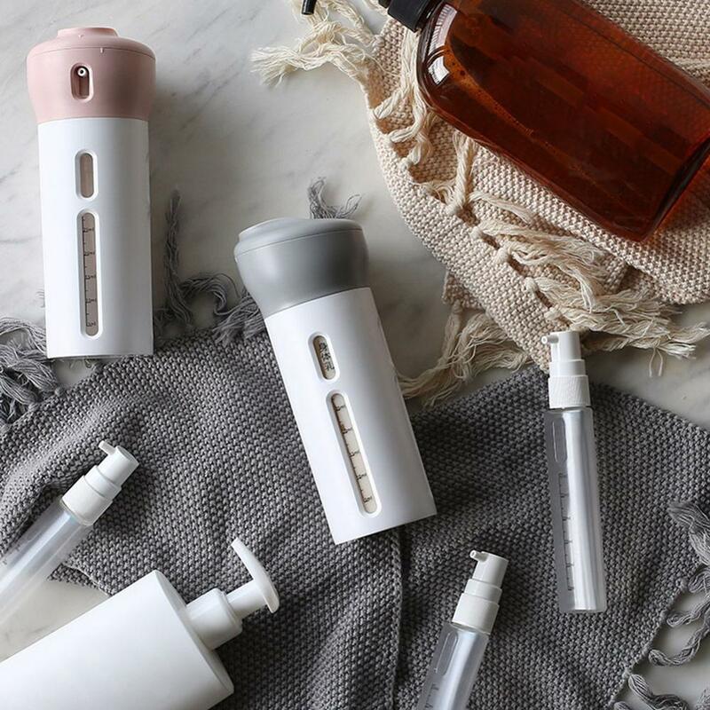 5pcs/set Spray Bottles 4 In 1 Portable Refillable Container Empty Cosmetic Containers Mini Travel Bottle