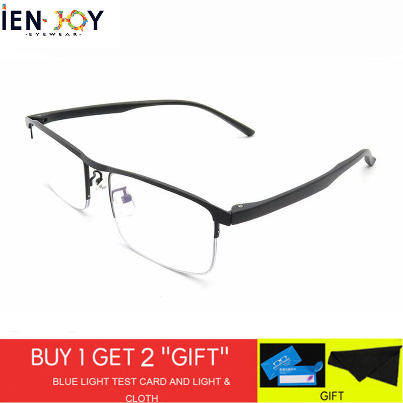 Gafas de lectura multifocales de Metal IENJOY, gafas de presbifocales progresivos bifocales, gafas de lectura de titanio con bloqueo de luz azul
