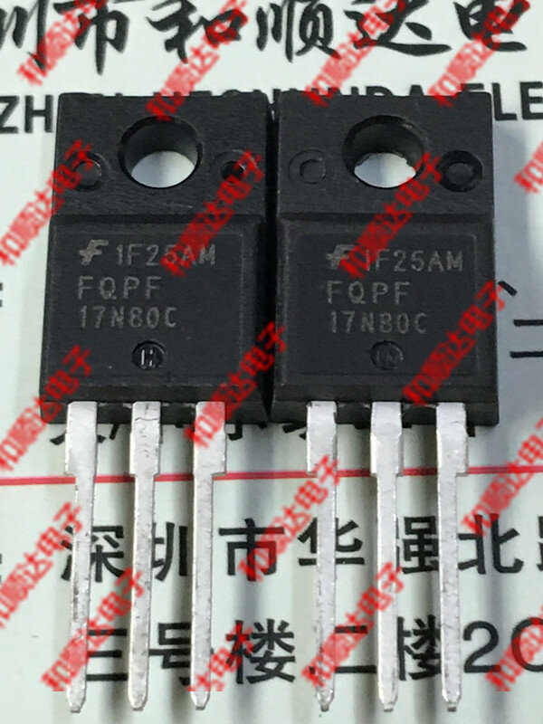 Original New 2pcs / FQPF17N80C  TO-220F 800V 17A TO220F