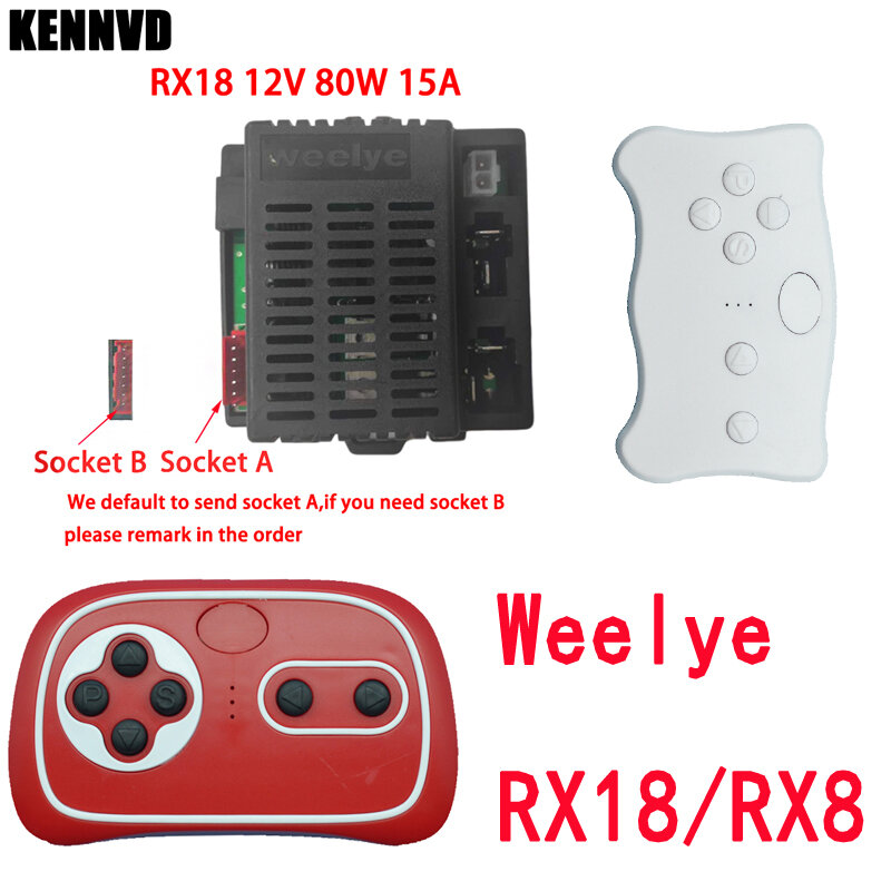 Carro Elétrico das Crianças Wellye, Controle Remoto Bluetooth, Passeio em Brinquedos, Função de Início Suave, 2.4G, 6V, 12V, RX18, RX8