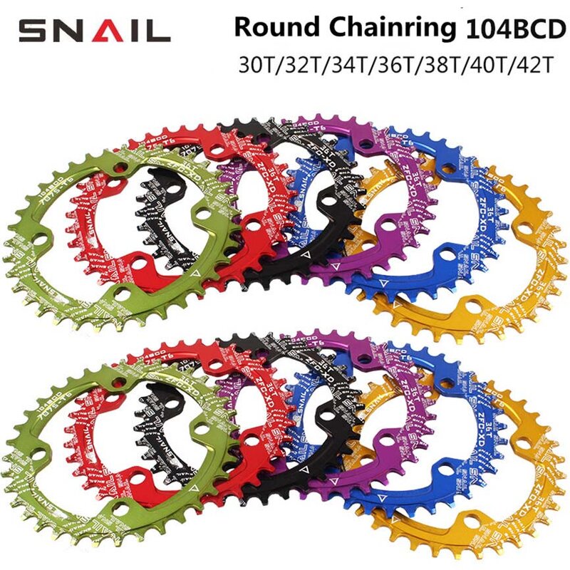 MTB Mountain Bike Chain Ring Round 104BCD Plate Narrow Wide chainrings Chain wheel Crankset Chain Ring Bicycle Accessories