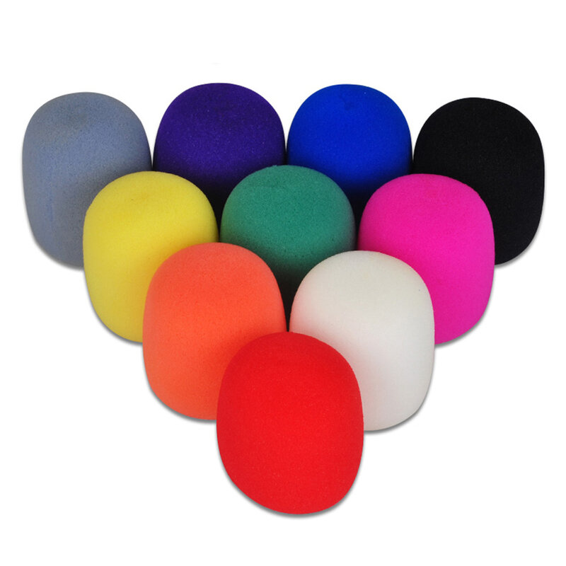 1pc Sponge Microphone Replacement Foam DJ Stage Windshield Wind Shield Cover Thick Washable Mix Colors