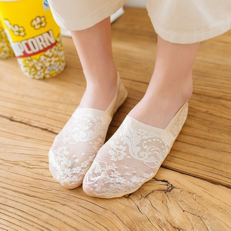 10 пар летних новых модных кружевных цветочных невидимые женские носки нескользящие Дышащие носки-следки носки до щиколотки