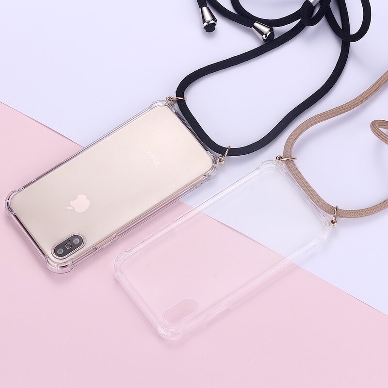 Strap Cord Chain Phone Tape Necklace Lanyard Mobile Phone Case for Carry to Hang For SAMSUNG S8 S9 S10 Note9  A50 A70 A7 A8 A9