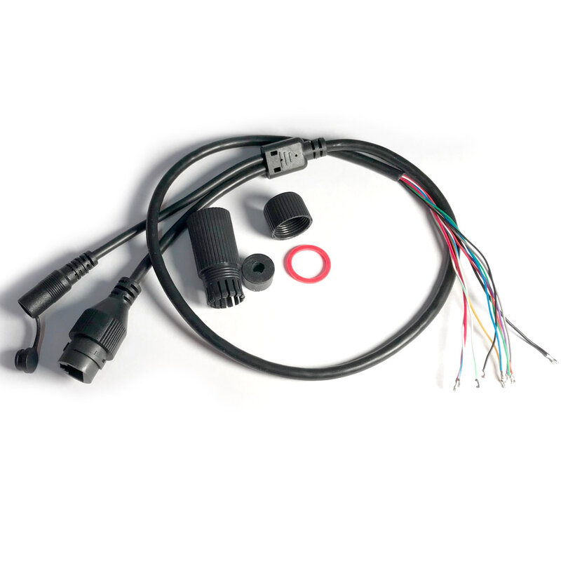 CCTV POE IP 네트워크 카메라 PCB 모듈 비디오 전원 케이블, 단자 포함 암 커넥터, 60cm RJ45