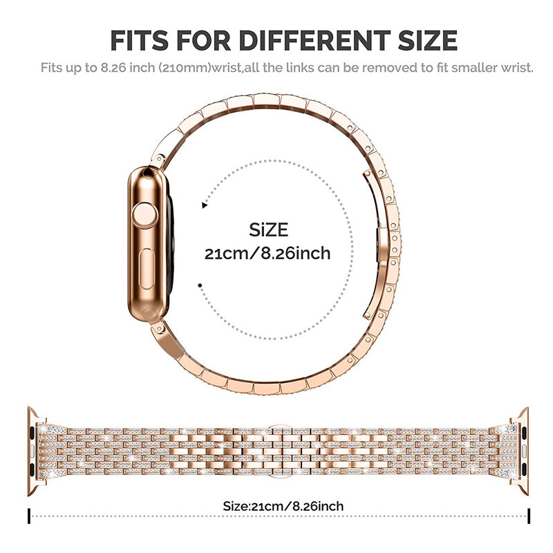 Браслет из нержавеющей стали для Apple watch band 44 мм 40 мм 7/6/SE/5/4/3/2 iwatch band 42 мм 38 мм 45 мм 41 мм