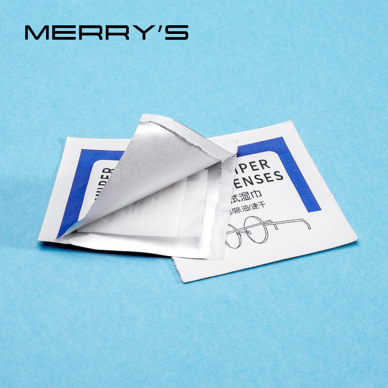 MERRY'S Objektiv Reinigung Tücher Reinigung für Gläser Linsen Sonnenbrille Kamera Linsen Handy Laptop Objektiv Kleidung 100ct Pack