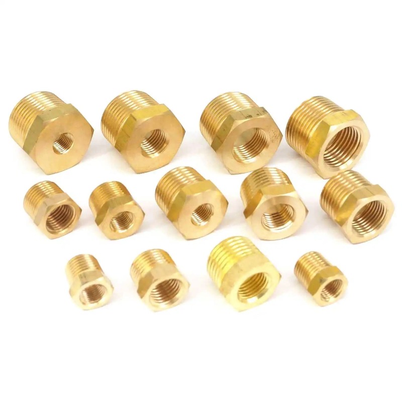 1/4" 3/8" 1/2" 3/4" NPT BSPT Male To Female Thread Brass Reducer Bushing Reducing Pipe Fitting Coupler Connector Adapter 229PSI
