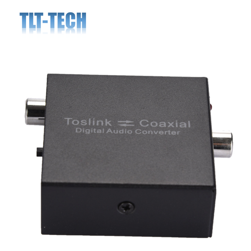 Convertidor de audio Digital de 2 vías, convertidor de audio Coaxial Toslink para DVD
