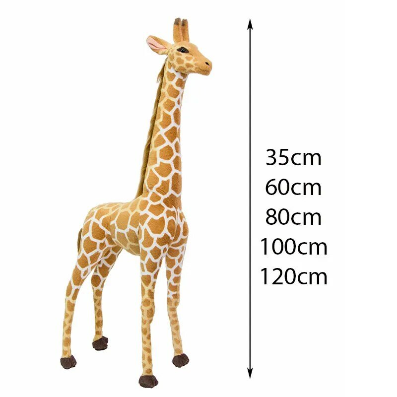 35-120cm Simulation Giant Real Life Giraffe Plush Toys Stuffed Animals Dolls Soft Kids Children Baby Birthday Gift Room Decor