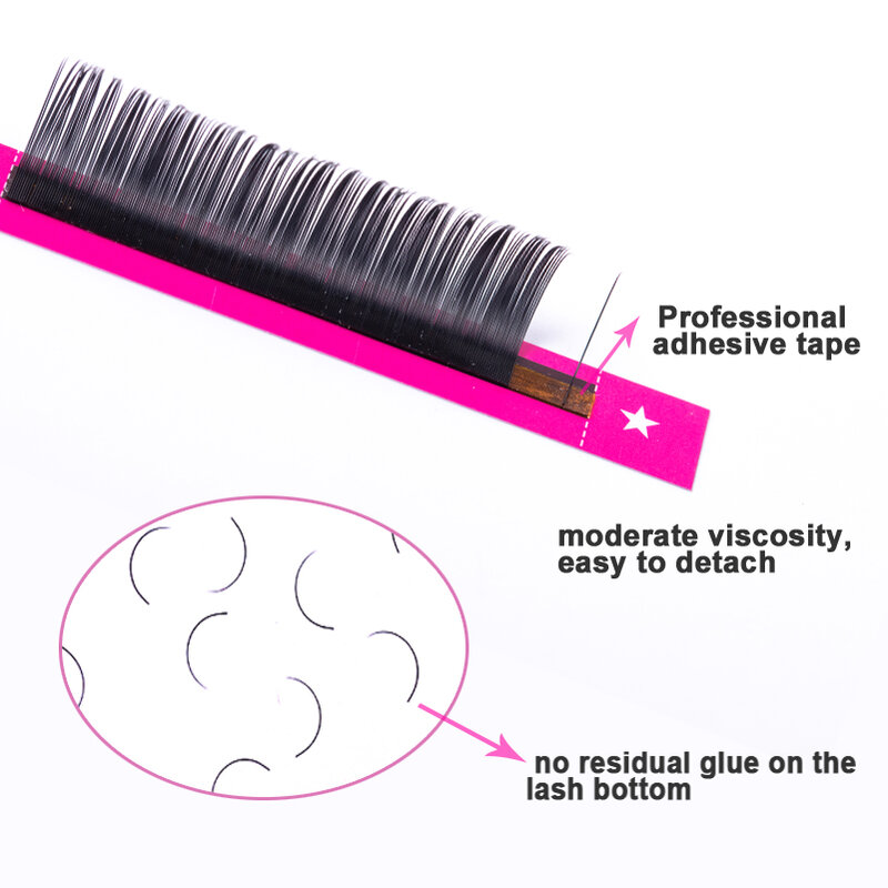 12 Rows Silk False Mink Eyelashes Extensions, Natural Soft Individual Eyelash Volume Eye Lash Cilios