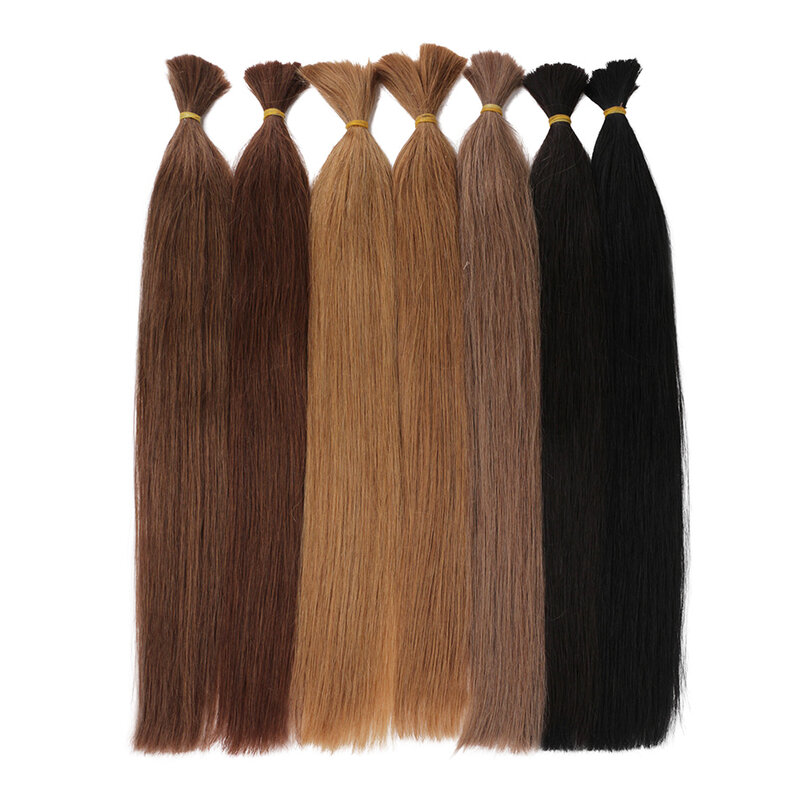 Real Beauty Ombre Colored Brazilian Remy Straight Bulk Human Hair For Braiding No Weft Hair Extensions 45cm to 60cm