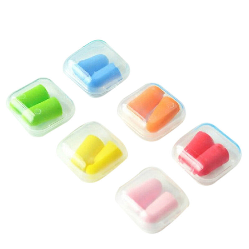 사탕 귀 플러그 귀 보호기, 소음 방지 수면 공부 도우미 작업 귀마개 폼 플라스틱 상자 포장, 10 쌍