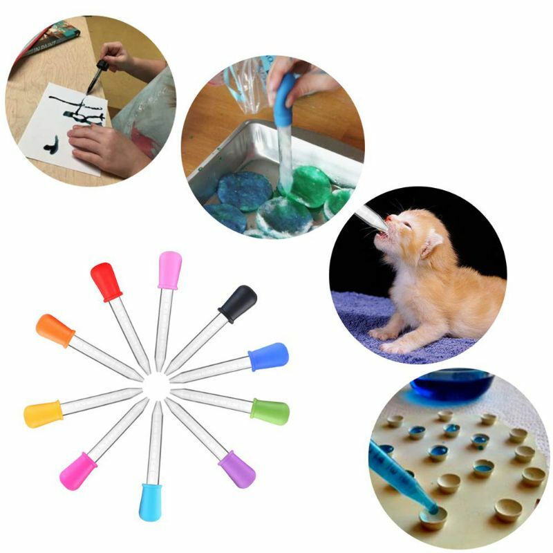 1/6/8/10pcs Pipettes Silicone and Plastic Dropper Pipettes Liquid Droppers for Candy Sweet Kids Children Kitchen Gummy Mold