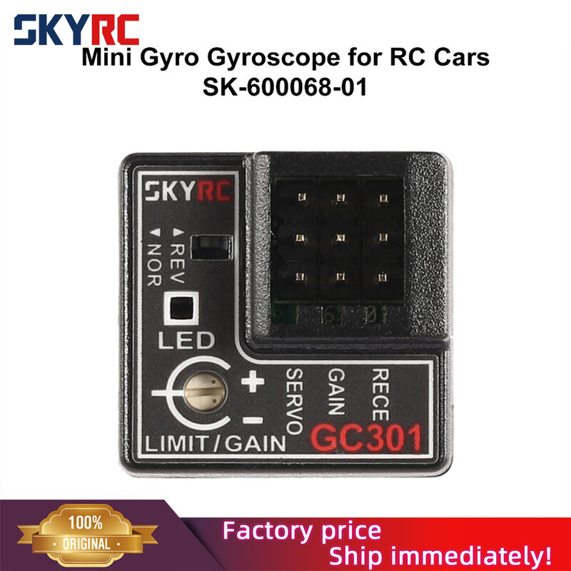 SKYRC Gyro Sensor GC301 GC401 4-8.4V Mini Gyro Sensor Gyroscope for RC Car Steering Output Corrective Integrat Compact SK-600068