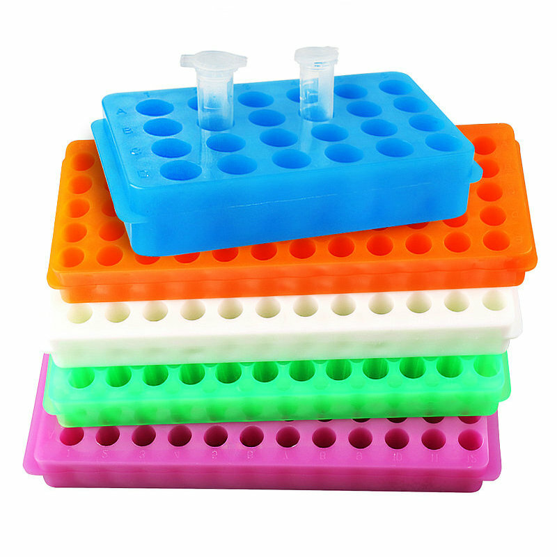 Double-Sided plástico centrífuga tubo rack, tubulação centrífuga, laboratório PCR e suporte do tubo EP, 0.5 ml, 1.5 ml, 2ml, 24 furos, 32 furos, 60 furos, 80 furos, 96 furos, 1PC