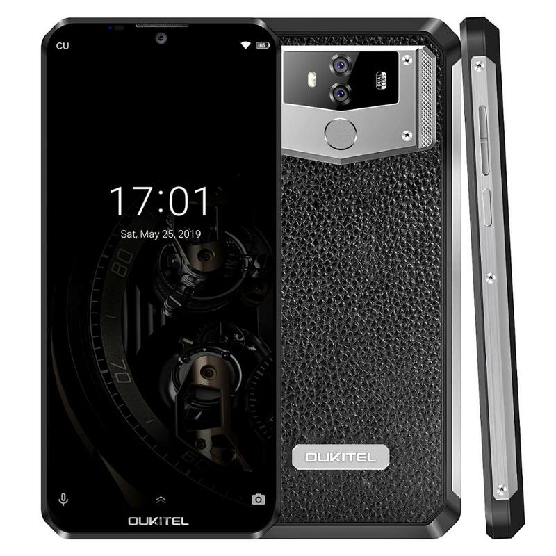 OUKITEL K12 Android 9.0 téléphone portable 6.3 "19.5: 9 MTK6765 6G RAM 64G ROM NFC 10000mAh 5 V/6A Smartphone rapide d'empreintes digitales