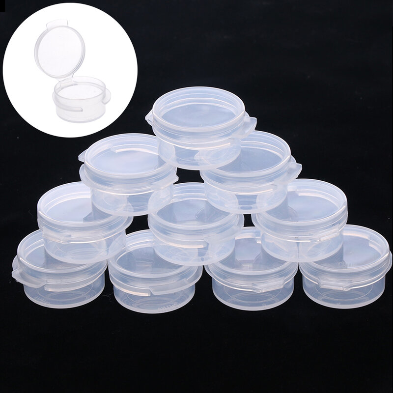 5g Make Up Jars Mini Sample Bottle Sealing Pot Face Cream Container Plastic Transparent Case Salad Sauce Portable Box