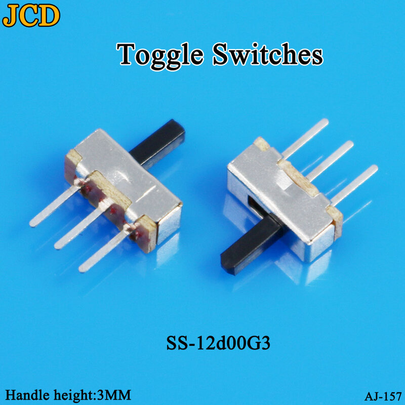 JCD-interruptor deslizante SS 12D00, engranaje deslizante, banda de fluctuación, archivo 2/3, individual, doble, horizontal, mini fuente de alimentación horizontal, 1 lote