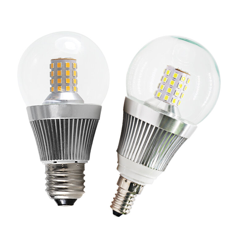 Ampoules Led Bulb E27 E14 Dc 10v to 60v 8W Super Aluminum Globe Light 12v 24v 36v 48v White Low Voltage Energy Saving Lamp
