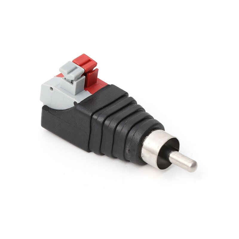CPDD Lautsprecher Draht A/V Kabel zu Männlichen CINCH Stecker Adapter Jack Presse Terminal