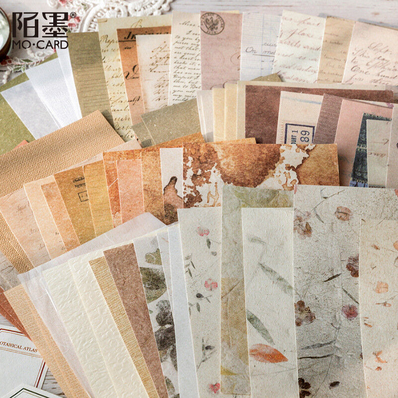 30 Pcs Retro Letter Sheet Material Paper Junk Journal Planner Scrapbooking Vintage Decorative Diy Craft Background Paper