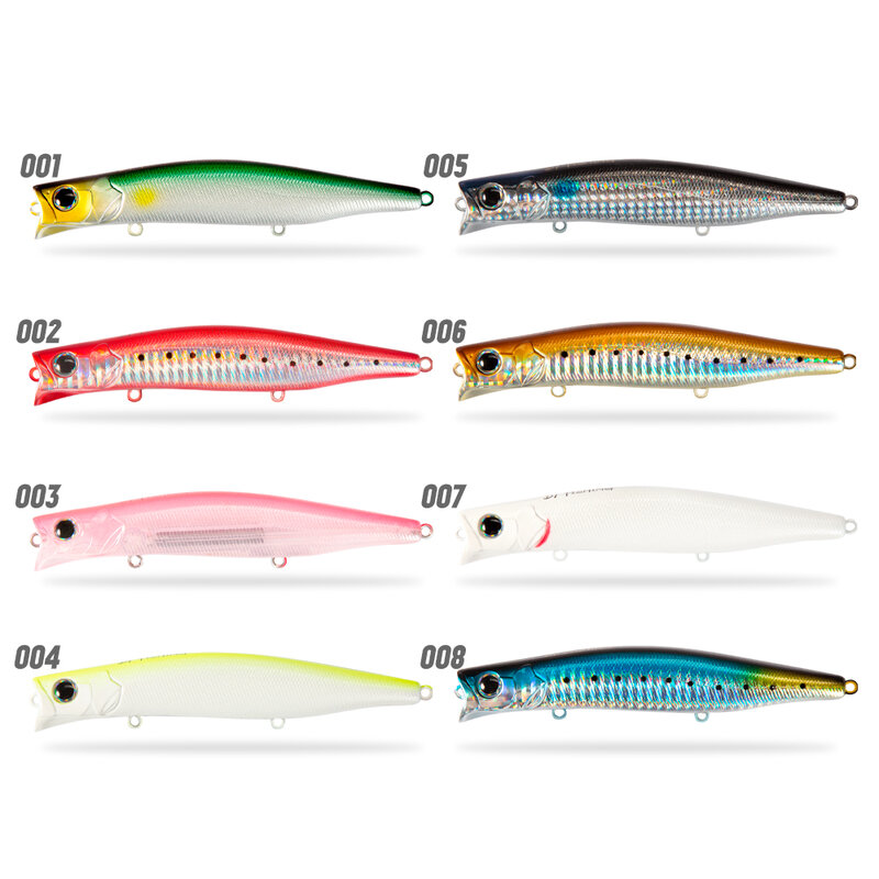D1 Topwater Poppers Fishing Lures KAGELOU 124F/100F Surface Hard Baits Saltwater Wobblers Seabass Pike Pesca 2020 Fishing Tackle