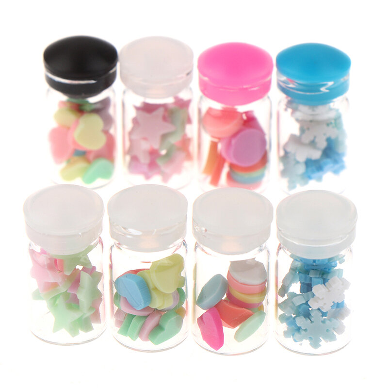 Mini lanches de comida para casa de bonecas, brinquedo miniatura para brincar com jarra de vidro para presente de criança, 1/peças