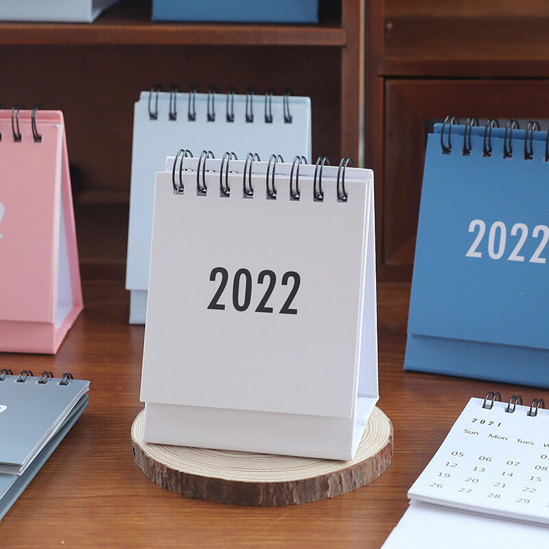 Calendario de escritorio Simple 2022, planificador diario semanal mensual, lista de tareas, organizador, decoraciones de escritorio, accesorios de oficina, 6 piezas